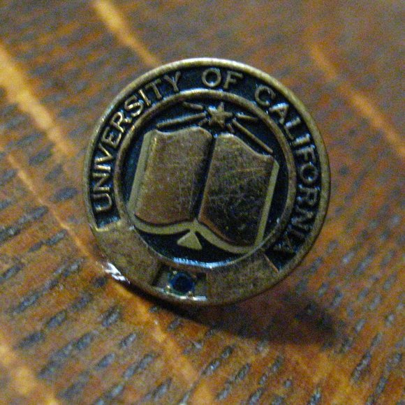University of California Jeweled Service Award Pins (2) - 20  University Of California Vintage Lapel Pin Tie Tack